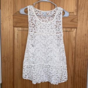 American Eagle White lace tank top